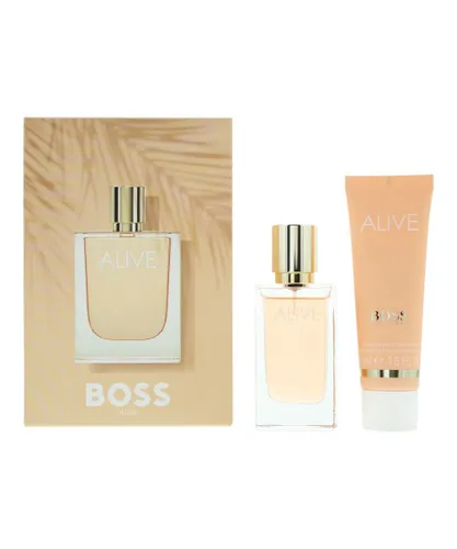 Hugo Boss Womens Alive Eau De Parfum 30ml + Body Lotion 50ml Gift Set - One Size