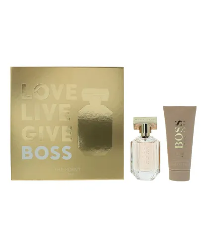 Hugo Boss Womens The Scent For Her 2 Piece Gift Set: Eau de Parfum 50ml - Body Lotion 1 - Peach - One Size