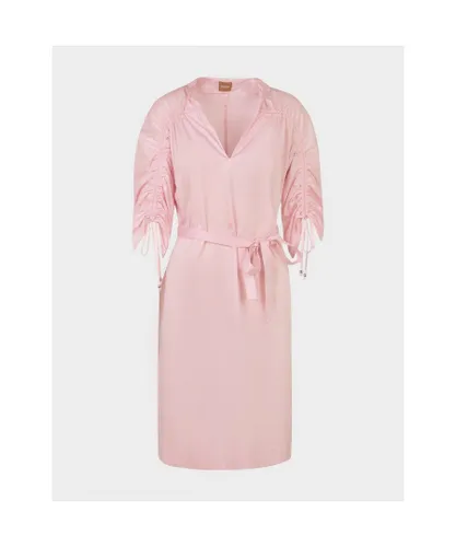 Hugo Boss Womenss Daiala Dress in Pink