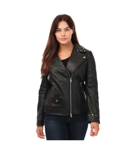 Hugo Boss Womenss Leather Jacket in Black