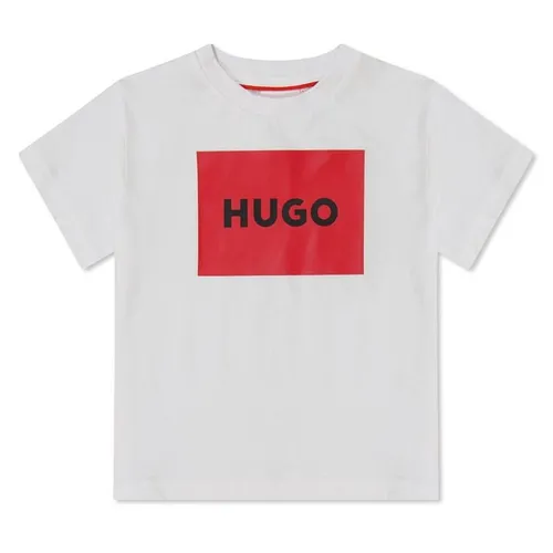 HUGO Boys Logo Square T Shirt - White