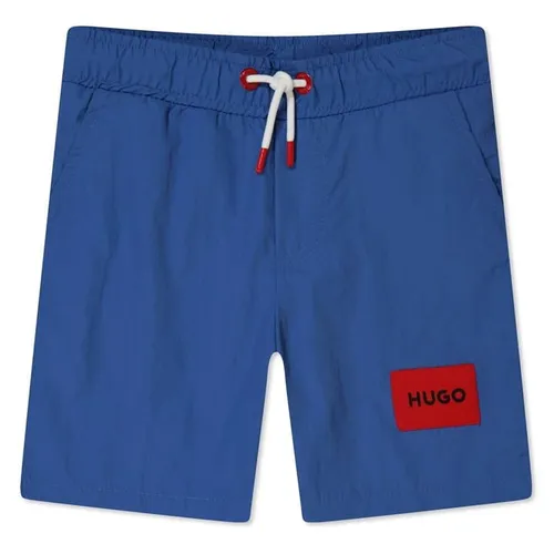 HUGO Boys Logo Swimshorts - Blue