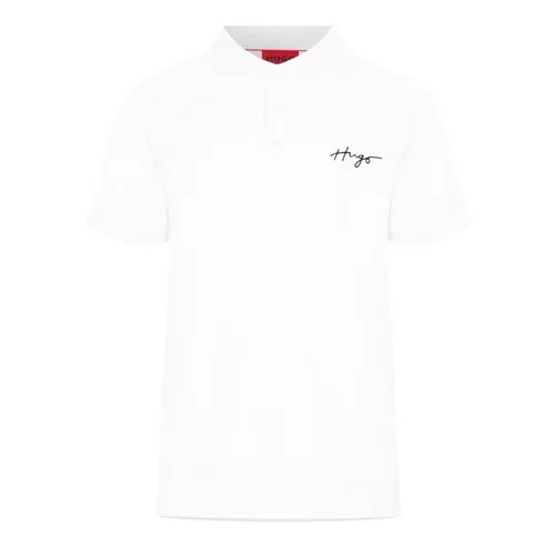 Hugo Daipo Signature Polo Shirt - White