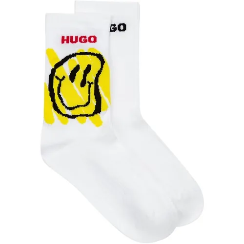 HUGO Doodle Sock Set - White