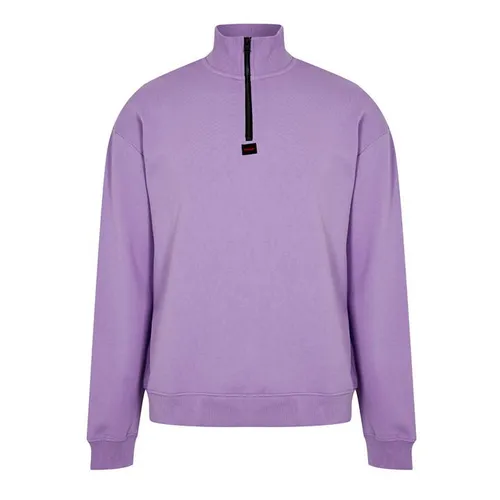 Hugo Durton Quarter Zip Sweatshirt - Purple