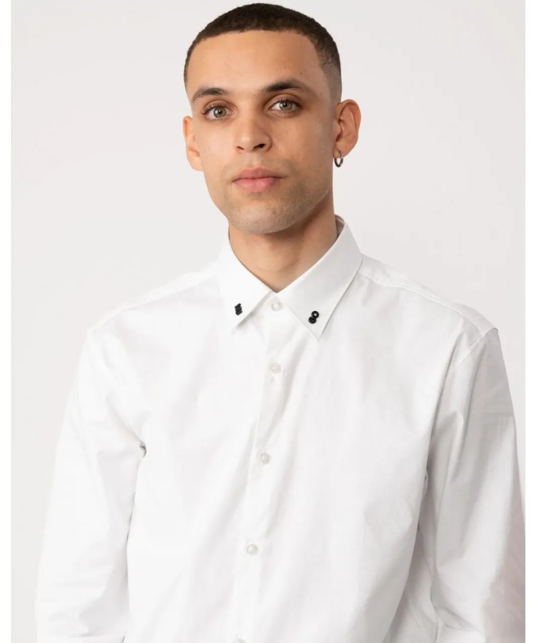 Hugo Ermo Mens Long Sleeve Shirt - White