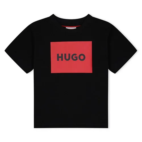 HUGO Framed Logo T-Shirt Junior - Black
