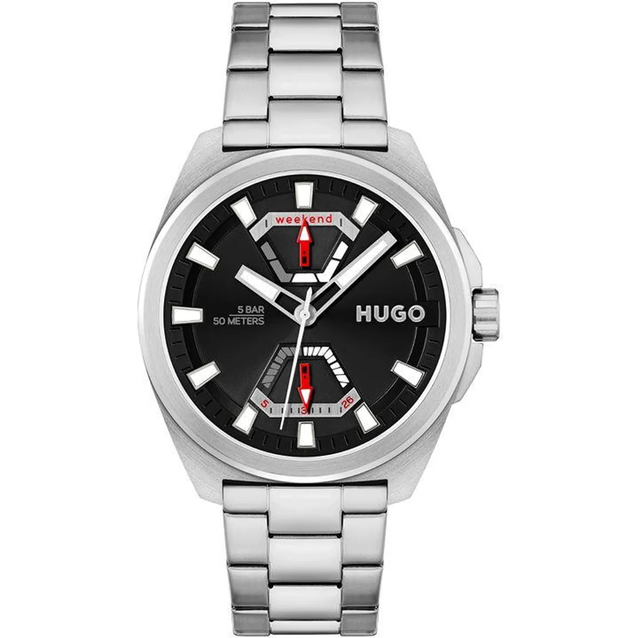 Hugo Gents HUGO #EXPOSE Stainless Steel Bracelet Watch - Silver