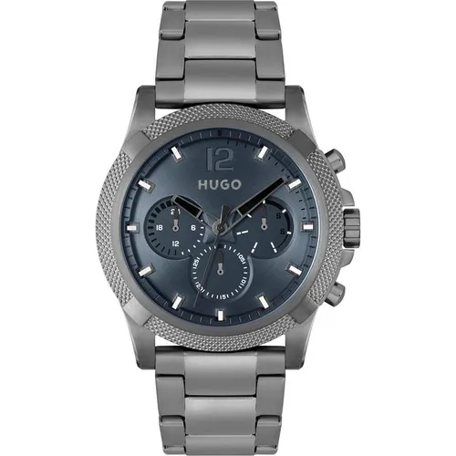 Hugo Gents Hugo #Impressforhim Grey Ip Bracelet Watch - Grey