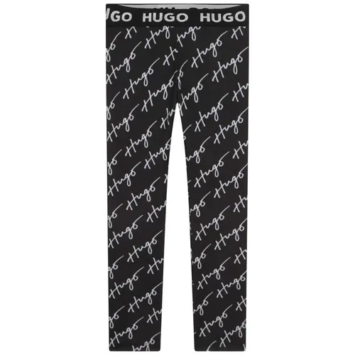 HUGO Girls Black Logo Leggings - Black