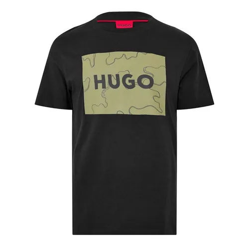 Hugo Graphic Print Responsible T Shirt - Black