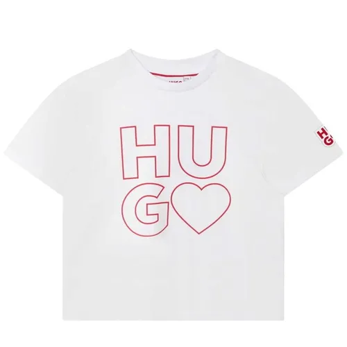 HUGO Juniors Logo T Shirt - White