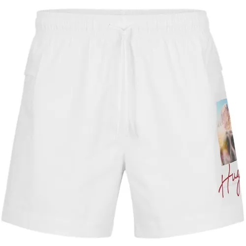Hugo Kook Swim Shorts - White