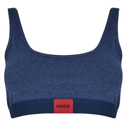 Hugo Logo Label Bralette - Blue