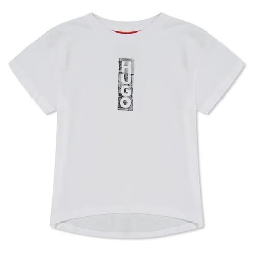 HUGO Marker Print Cotton T-Shirt - White