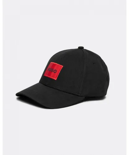 Hugo Men-X 581-RL Mens Cotton-Twill Cap With Red Logo Label - Black - One