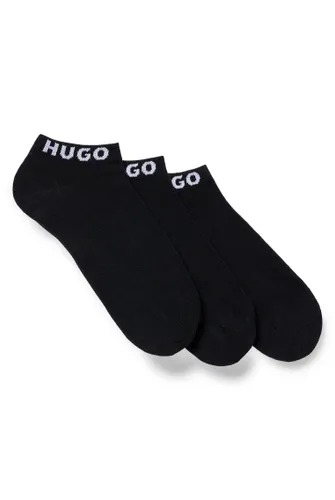 HUGO Mens 3P AS UNI CC Three-pack of logo-cuff socks in an