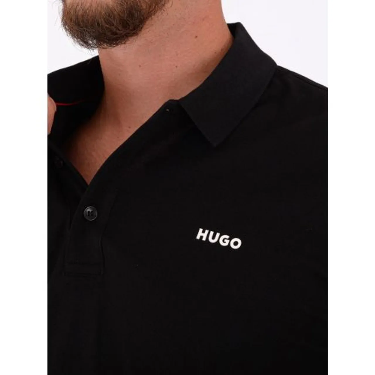 HUGO Mens Black Donos222 Polo Shirt