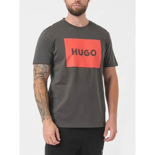 HUGO Mens Dark Grey Dulive222 T-Shirt