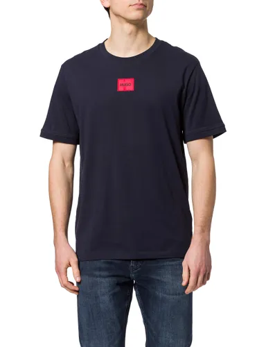 HUGO Mens Diragolino212 Regular-fit Cotton T-Shirt with red