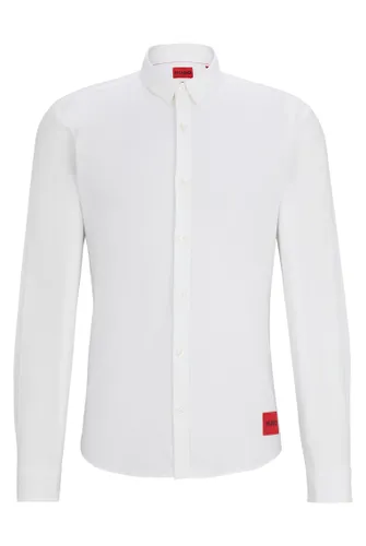 HUGO Mens Ero3-W Stretch-Cotton Extra-Slim-fit Shirt with