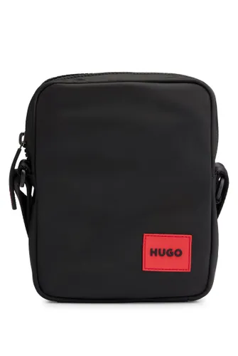 HUGO Mens Ethon 2.0N NS zip Reporter bag with red rubber