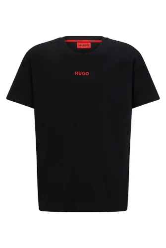 HUGO Mens Linked T-Shirt Logo-Print Pyjama T-Shirt in