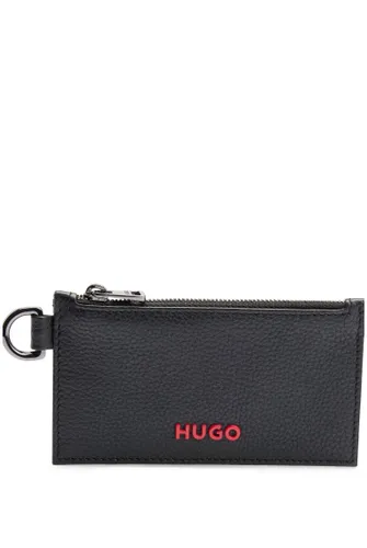 HUGO Mens Subway 3.0 Card Zip Coin case in Grained Leather
