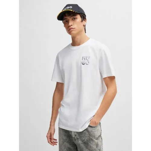 HUGO Mens White Detzington241 T-Shirt
