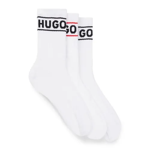 Hugo Pack Ribbed Sporty Socks - White