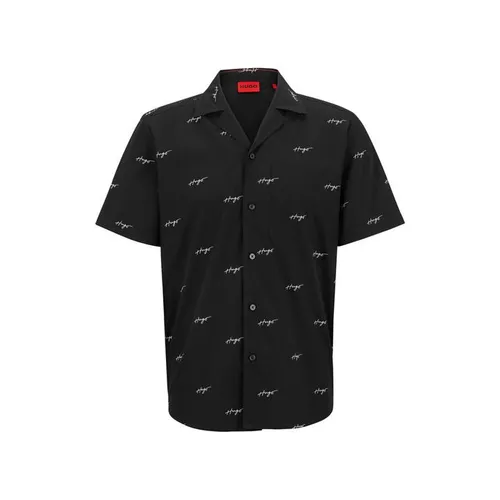 Hugo Poplin Cotton Shirt - Black