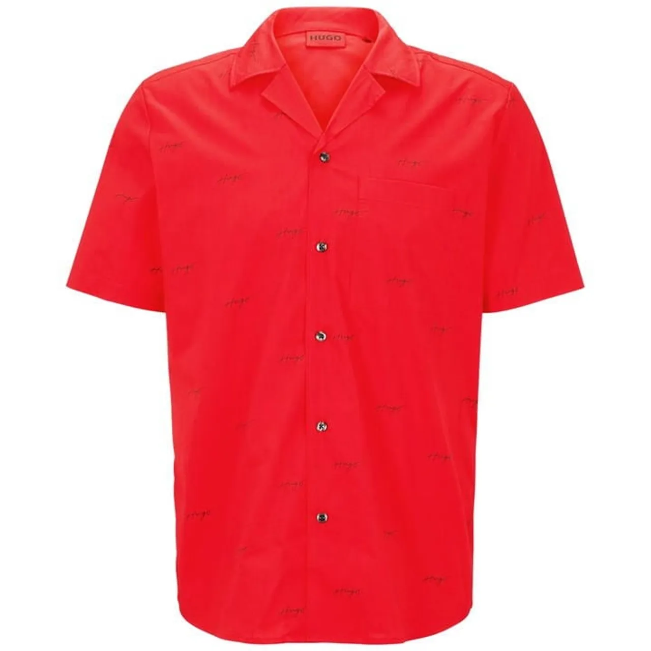 Hugo Poplin Cotton Shirt - Red