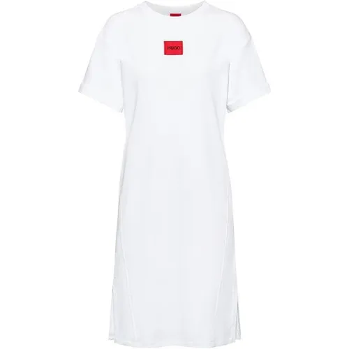 Hugo Red Label T Shirt Dress - White