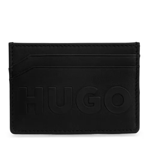 Hugo Tyler Raised Logo Cardholder - Black