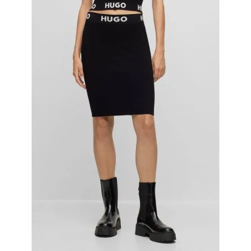 HUGO Womens Black Sarmola Skirt
