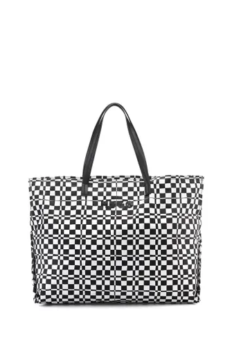HUGO Womens Gwen Shopper-CB Cotton-canvas shopper bag with