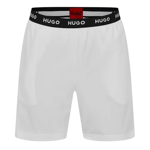 Hugo Woven Logo Pyjama Shorts - White