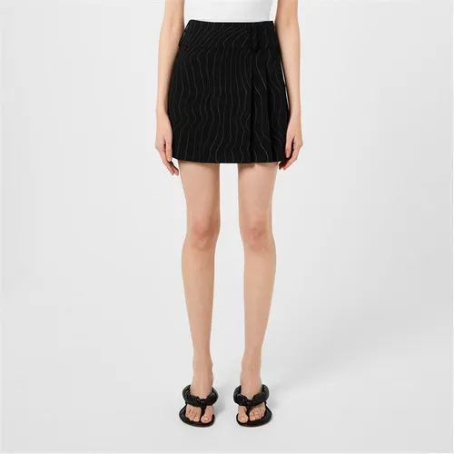 HUGO X Bella Poarch Pinstripe Mini Skirt - Black