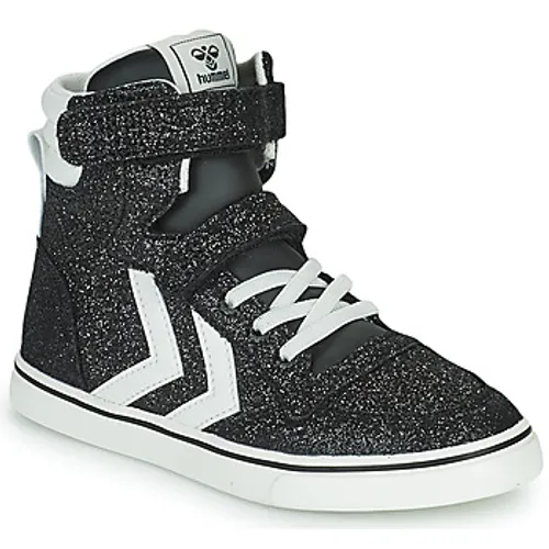 hummel  SLIMMER STADIL GLITTER JR  boys's Children's Shoes (High-top Trainers) in Silver