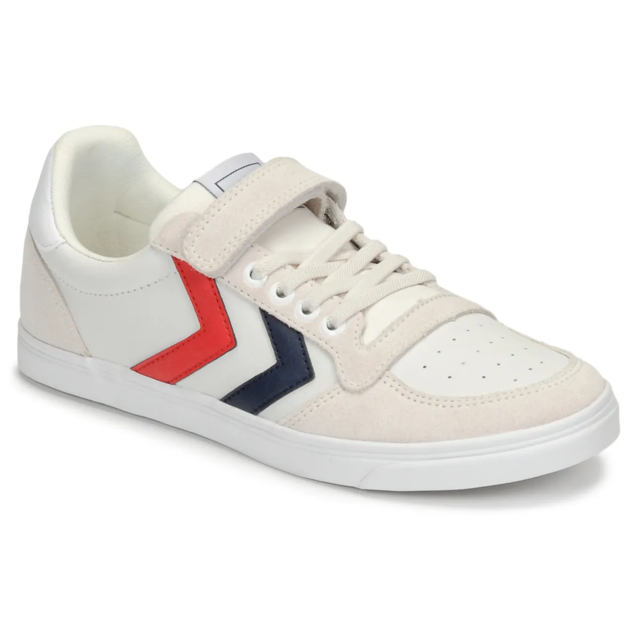 hummel  SLIMMER STADIL LEATHER LOW JR  boys's Children's Shoes (Trainers) in White