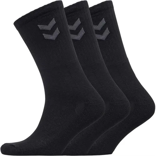 Hummel Three Pack Crew Socks Black