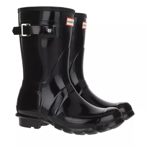Hunter Boots & Ankle Boots - womens original short gloss - black - Boots & Ankle Boots for ladies