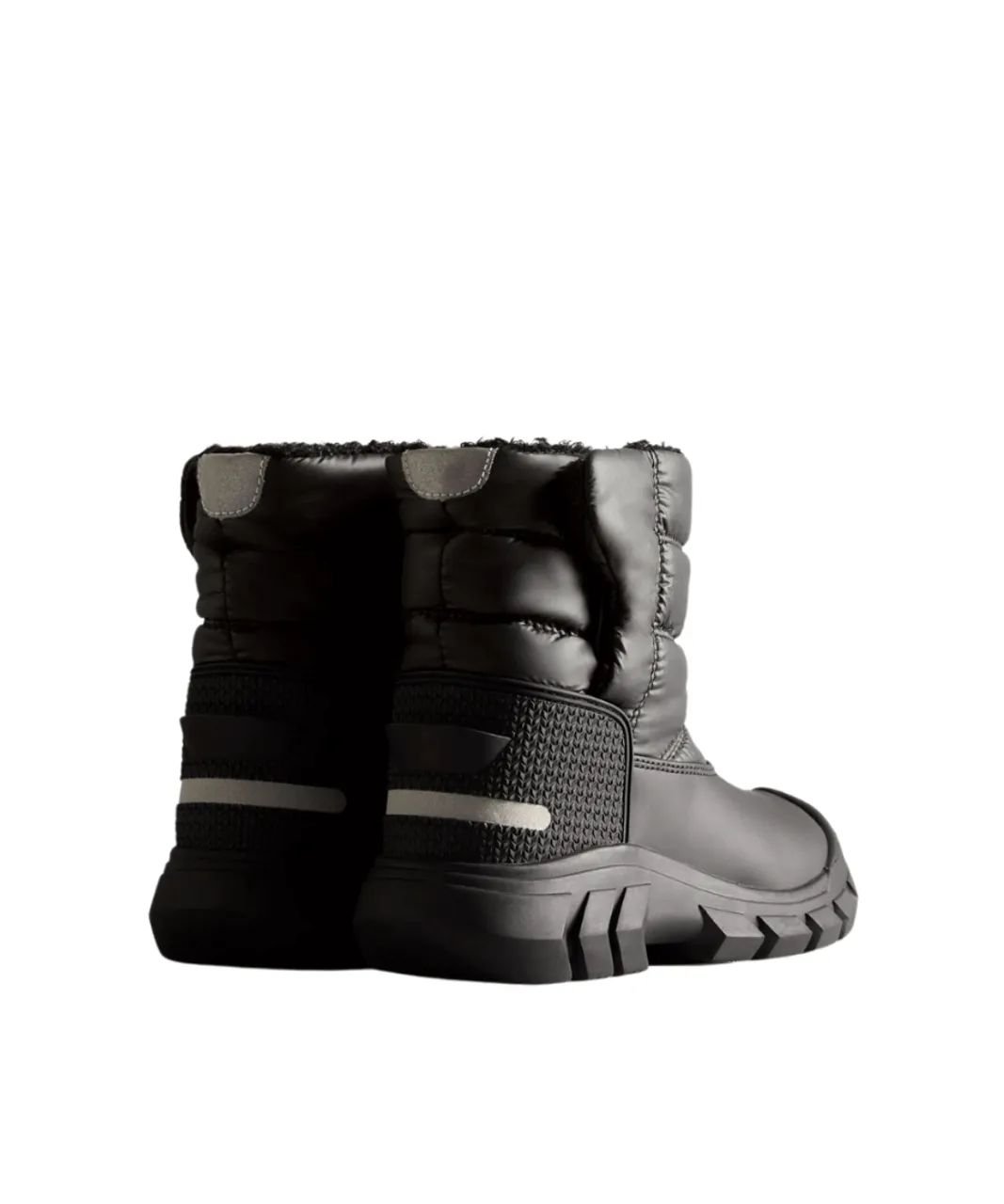Hunter Childrens Unisex Big Kids Intrepid Snow Boot - Black Nylon/Polyester