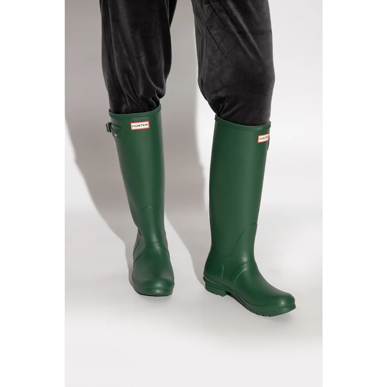 Hunter , ‘Original Tall’ rain boots ,Green female, Sizes: