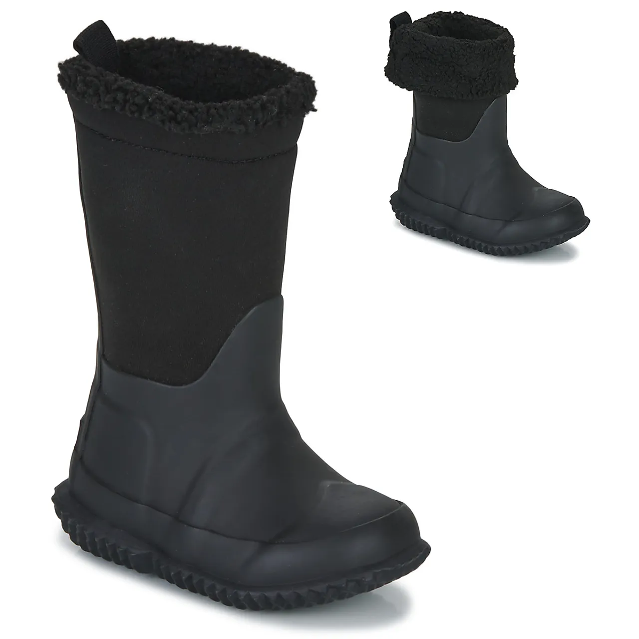 Hunter  Sherpa boot  boys's Children's Snow boots in Black