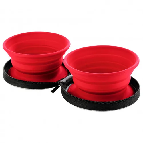 Hunter - Silicone Travel Bowl with Bag List - Dog accessories size 2 x 750 ml, red