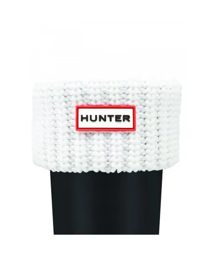 Hunter Womens Cardigan Short Welly Socks - White