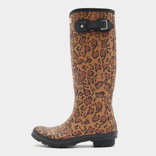 Hunter Women's Original Tall Leopard Print Wellington Boots - Tan, TAN