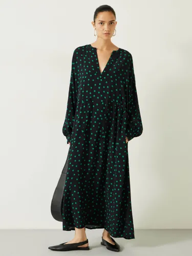 HUSH Aimee Polka Dot Maxi Dress, Black/Green - Black/Green - Female
