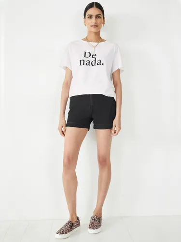 HUSH Cara Denim Shorts, Washed Black - Washed Black - Female